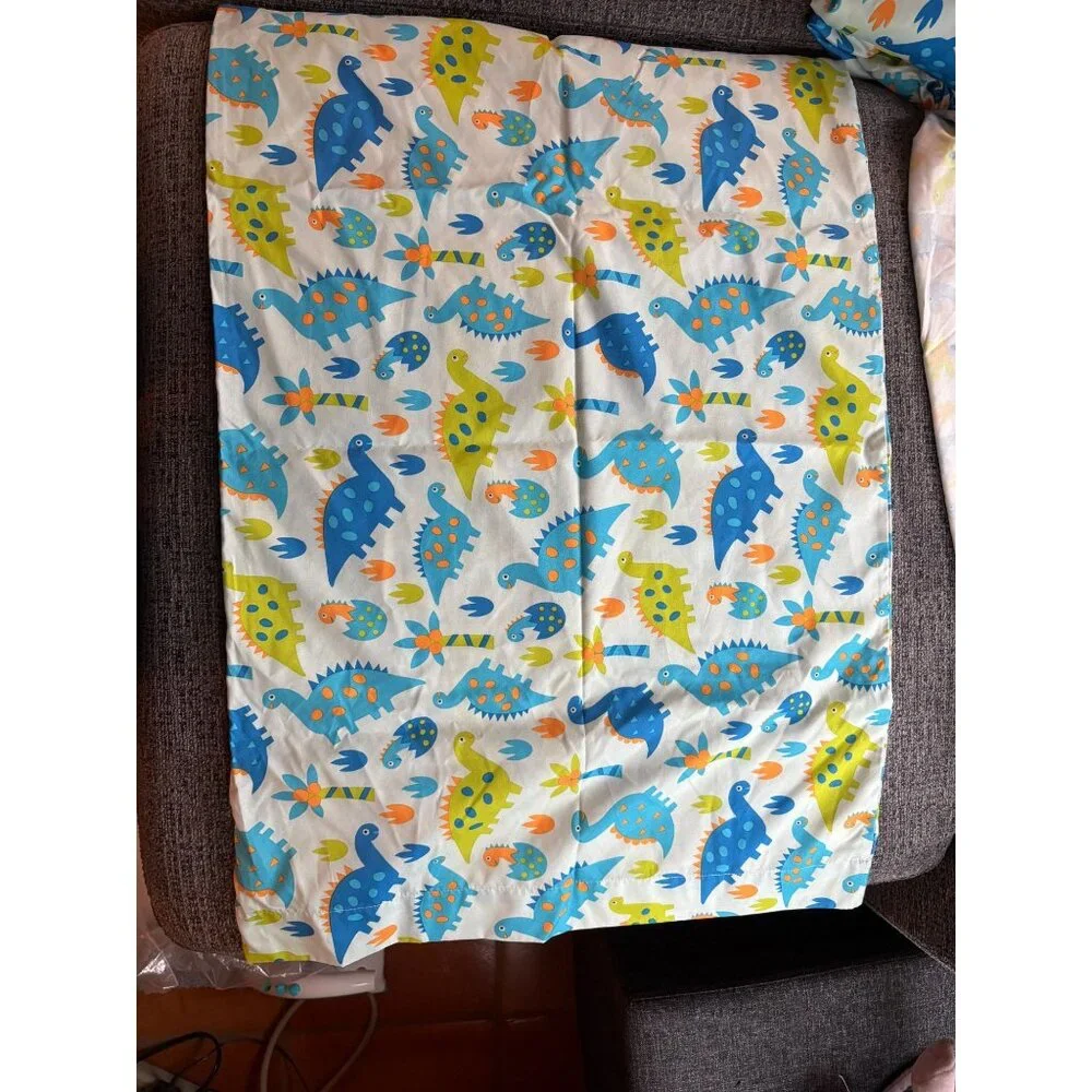 Kite Kids Dinosaur Print Twin Sheet Set With Fitted Sheet Flat Sheet & Pillowcas